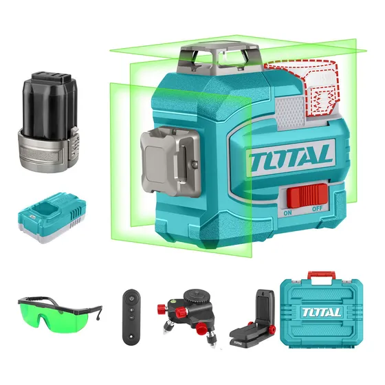 Nivel Láser Total 16v, 35m Autonivelante, 12 Líneas Verdes
