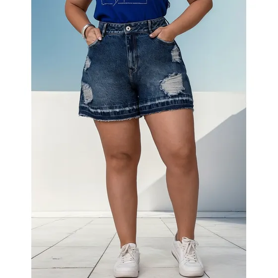 Short Mezclilla Talla Grande Mujer - P32097056