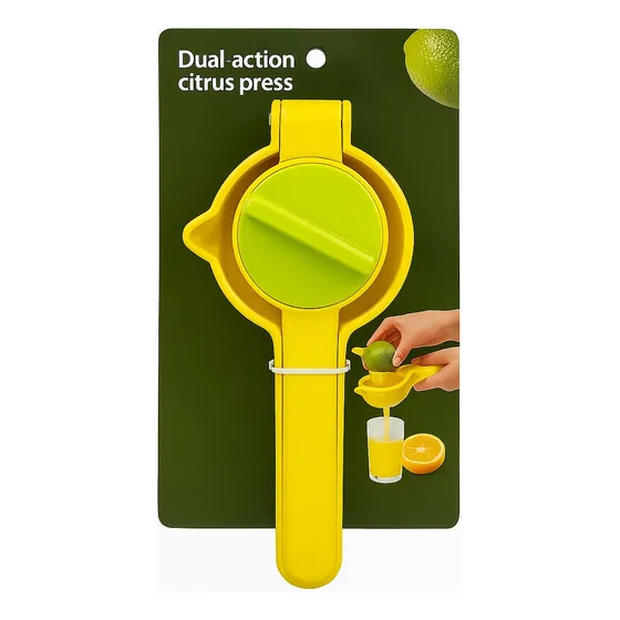 Exprimidor De Limon Y Naranja De Plastico 2 Acciones