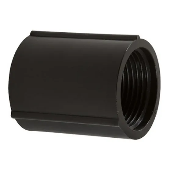 Kit 5 Luva Para Eletroduto Pvc Preto Roscável 3/4'' Masster