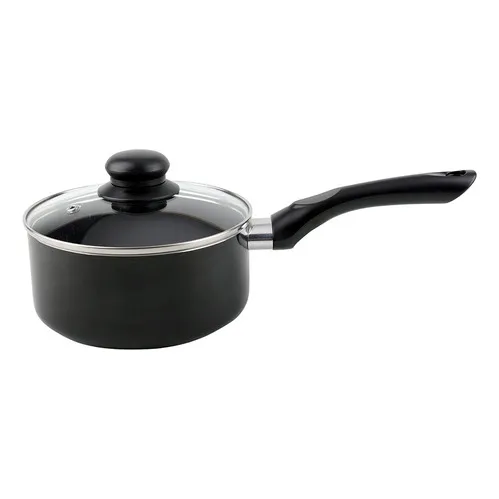 Cazo De 16 Cm Cuori Black Interior Antiadherente