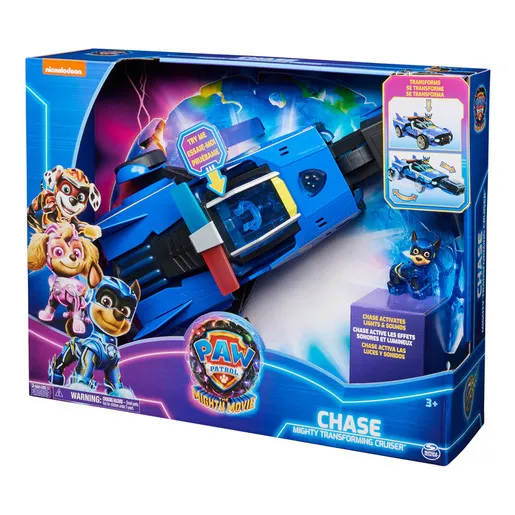 Patrulla Chase The Mighty Movie Paw Patrol Transformable Con Luz Y Sonidos 17732
