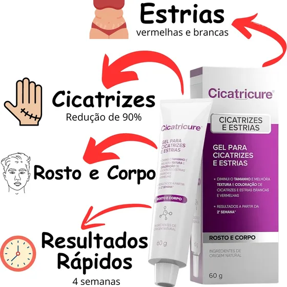 Gel Para Cicatrizes E Estrias Cicatricure - Grande 60g