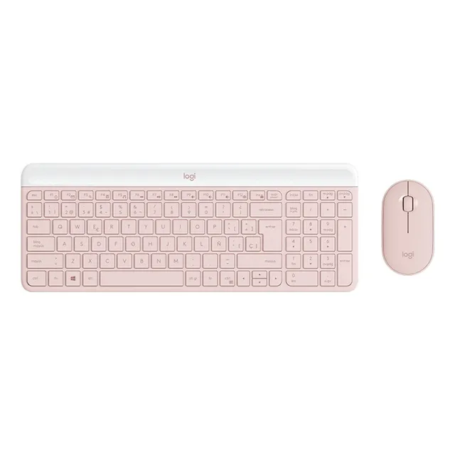 Combo Teclado Y Mouse Inalámbrico Mk470 920-011312 Rosa