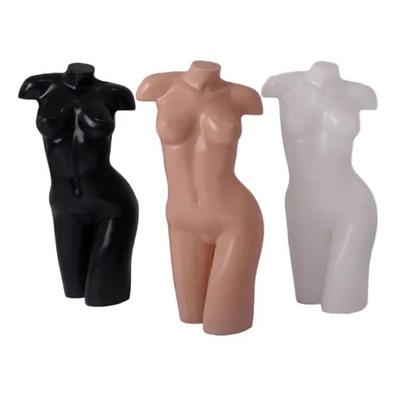Maniqui Dama Mujer Medio Cuerpo Torso Plástico Fabricantes  Piel, Blanco O Negro