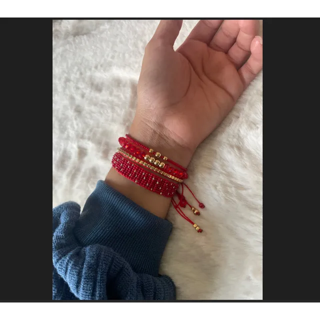 Pulseras Tejidas Mostacilla Bisuteria Set Estrella Zuzu
