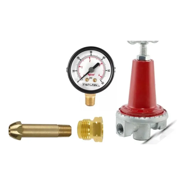 Regulador Gas Alta Presion Ajustable Precimex 7008 Kit