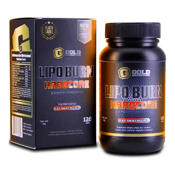 Lipo Burn Gold Nutrition Quemador De Grasa X120 Cápsulas