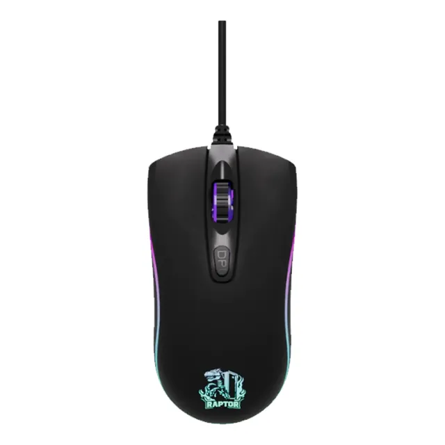 Mouse Gamer Raptor Storm Grip 4 Botones 3600dpi Negro Led