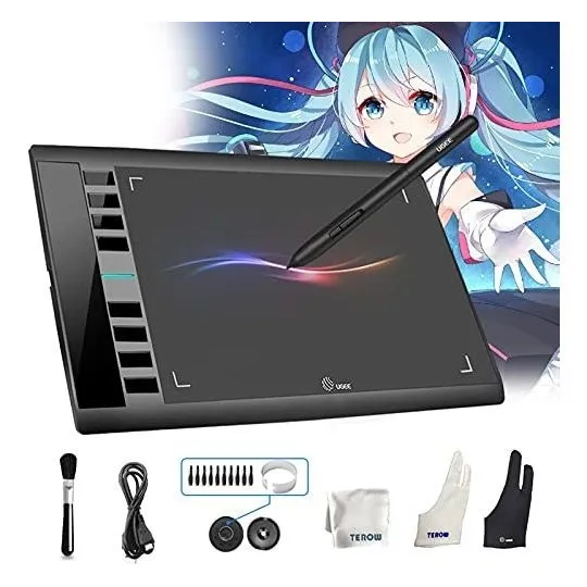 Tabletas Gráficas Para Dibujar, Ugee M708, 10 X 6 Pulgadas,
