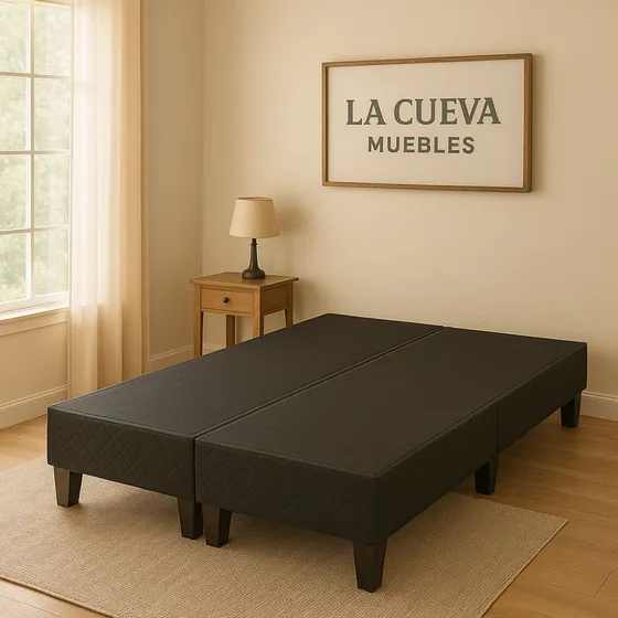 Cama Box Sommier Base Colchon King 180x200 Dormitorio Lcm