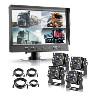 Kit Cámara Reversa Con Monitor 7'' Screen Grabadora 4*1080p Kit Cámara Reversa Con Monitor 7'' Screen Grabadora 4*1080p