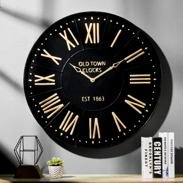 Glitzhome Reloj Pared Decorativo Gran Tamaño 31.2  Numero