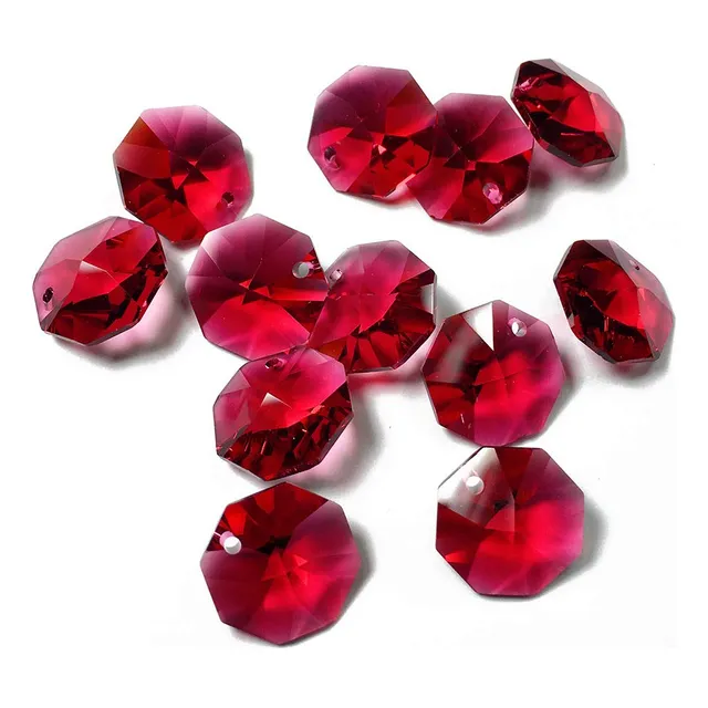 Pieza In Strass Austria Colgante Octagono Cristal Agujero