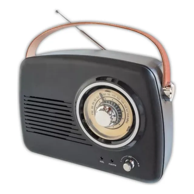 Radio Retro Portátil Recargable Fm Bluetooth Aux