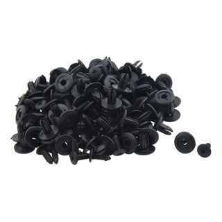 . 100 Pcs Car Fender Push Tipo Rebites De Plástico Preto . 100 Pcs Car Fender Push Tipo Rebites De Plástico Preto