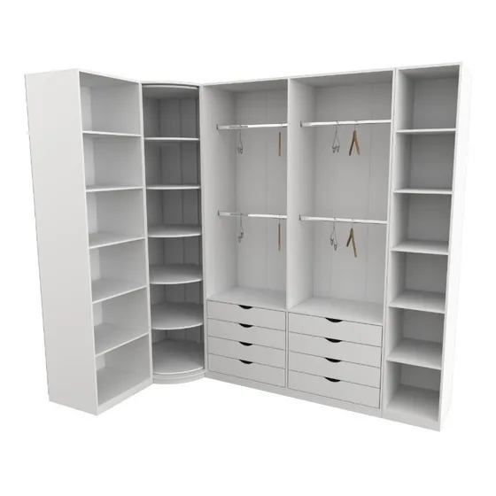 Kit Closet Modulado M134 Colmeia Cabideiro Mdf Loja,quarto