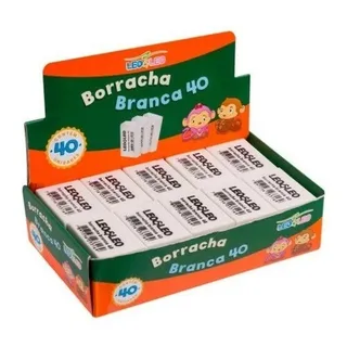 Borracha Branca 40 Escolar - Atacado 40 Unidades Borracha Branca 40 Escolar - Atacado 40 Unidades