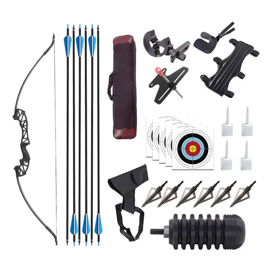 40 Lbs Arco Recurvo Deportivo Para Adultos + Set Accesorios