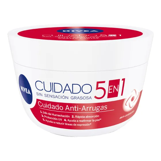 Crema Facial Nivea Cuidado Anti-arrugas 5 En 1 X 100 Ml