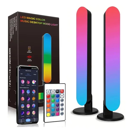 Barra De Luz Rgb Luz Ambiental 2pcs Con App Control Musica