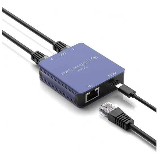 Divisor Ethernet 2 Puertos 2 Dispositivos Conectados