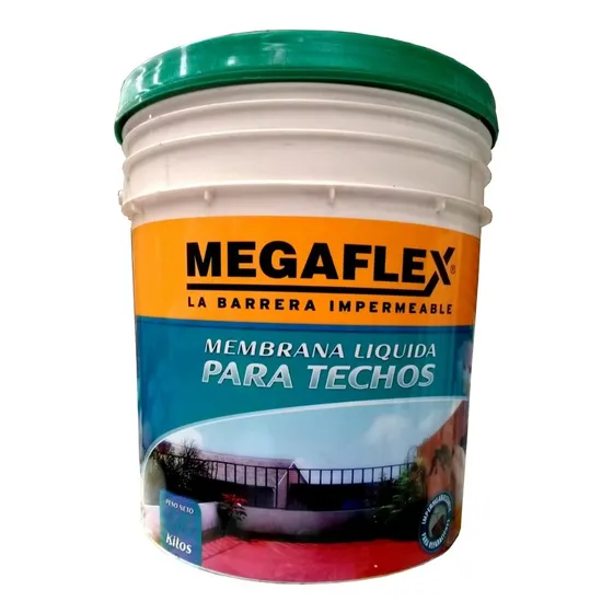 Membrana Liquida Para Techos Megaflex X 4kg. Verde