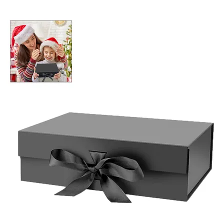 Caixa De Presente Rígida Magnética Cetim Premium 22x17x8.5cm