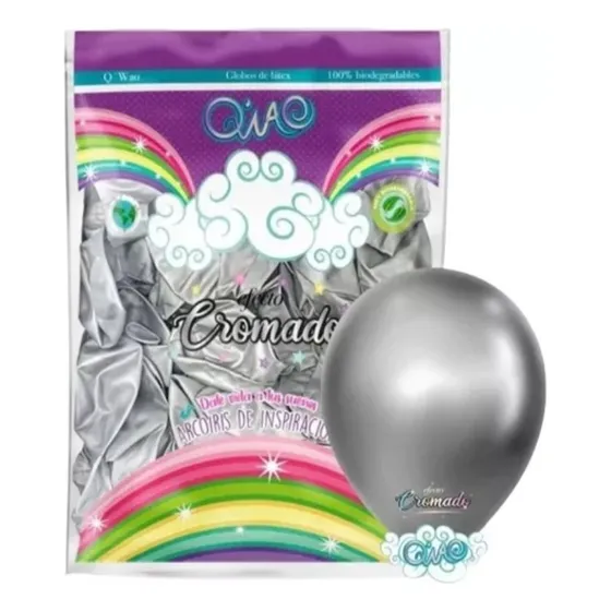 50 Globos Latex N12 Qwao Cromado 12 PuLG. Qiao Elige Color