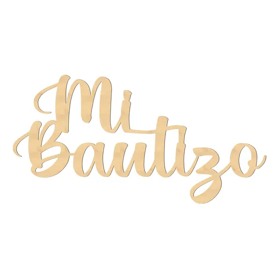Letrero Para Decorar Mi Bautizo Madera Mdf 60x30cm