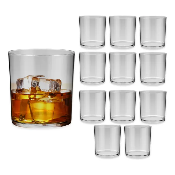 Copo De Whisky Acrílico Cristal 12pçs On The Rocks 290ml
