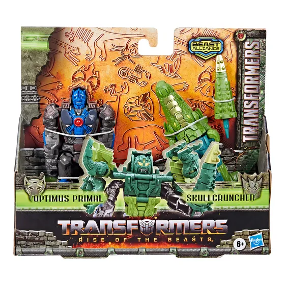 Transformers Rise Of The Beasts: Optimus Primal Y Skullcrunc