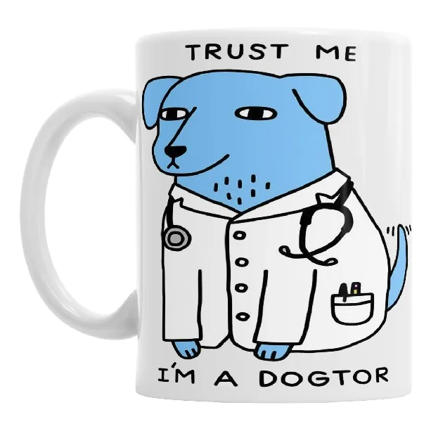 Taza Café Perro Doctor I Am A Dogtor Trust Me