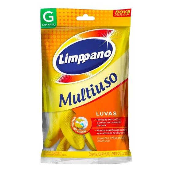 Luva Multiuso Forrada com Algodão Limppano Tam G