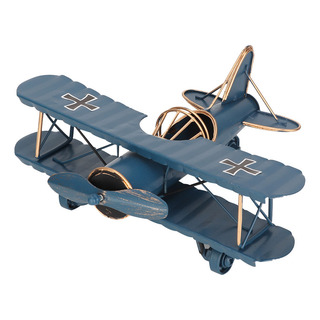 Avión Vintage Modelo Biplano De Hierro Forjado Para Avión Vintage Modelo Biplano De Hierro Forjado Para