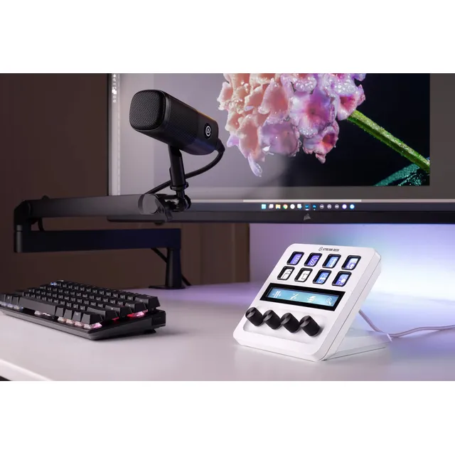 Teclado P/streaming Elgato Stream Deck +8 Teclas Tactil Blan