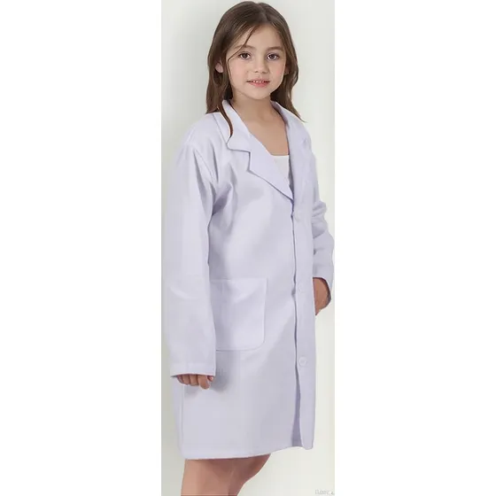Bata Larga Uniforme Médico Batas Para Laboratorio Niños