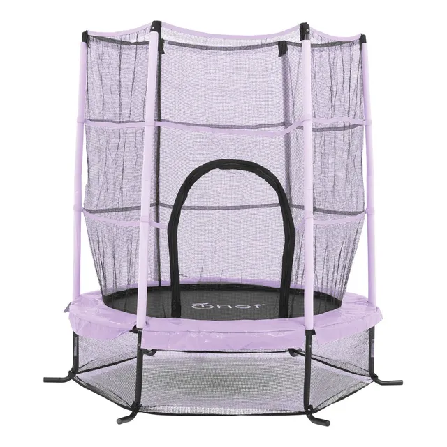 Trampolin Infantil Brincolin Onof Tumbling Para Niños 1.4m Color de la lona de salto Negro Color del cobertor de resortes Morado Iris