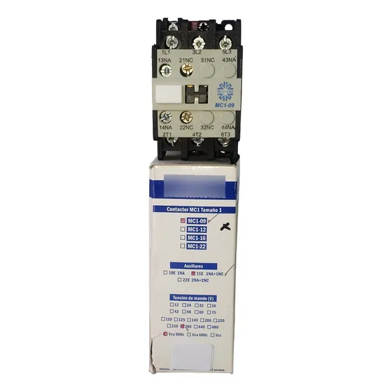 Contactor 9a Marca Montero Na+nc.bobina Alim.380vca. 50hz.