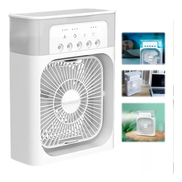 Ventilador Portátil Frio Humificador Mini Aire Acondicionado