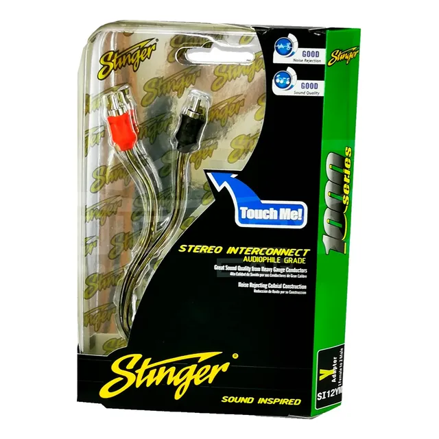 Cable Adaptador En Y Rca Stinger Si12ym 2 Machos 1 Hembra