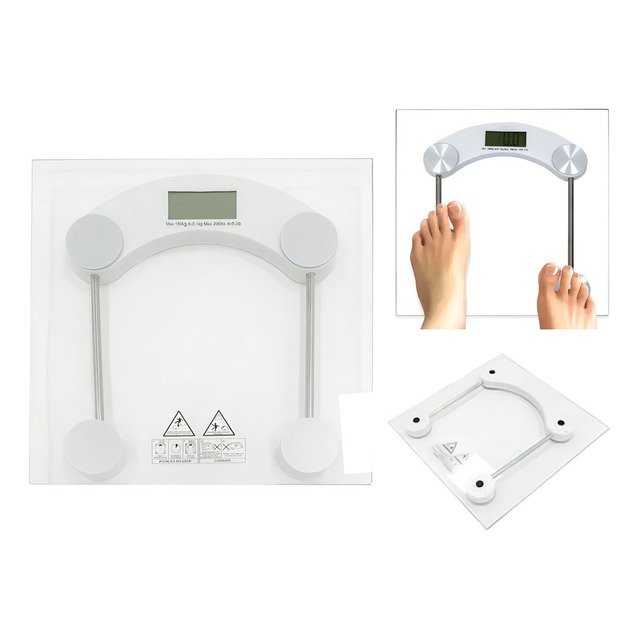 Mfl Corporal Balança Digital 180kg De Vidro 28.5x28.5cm Mfl Corporal Balança Digital 180kg De Vidro 28.5x28.5cm