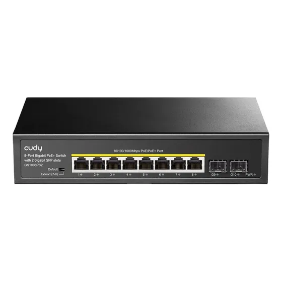 Switch Cudy Gs1008ps2 8 Puertos Gigabit Poe 2 Sfp 120w