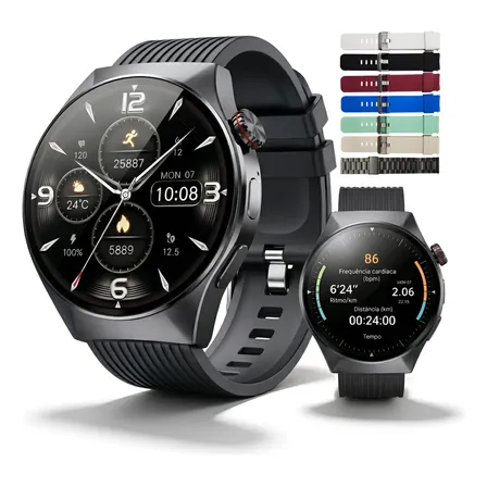 Relógios Inteligentes X5 Pro Amoled 1.53 Chatgpt 7 Pulseiras