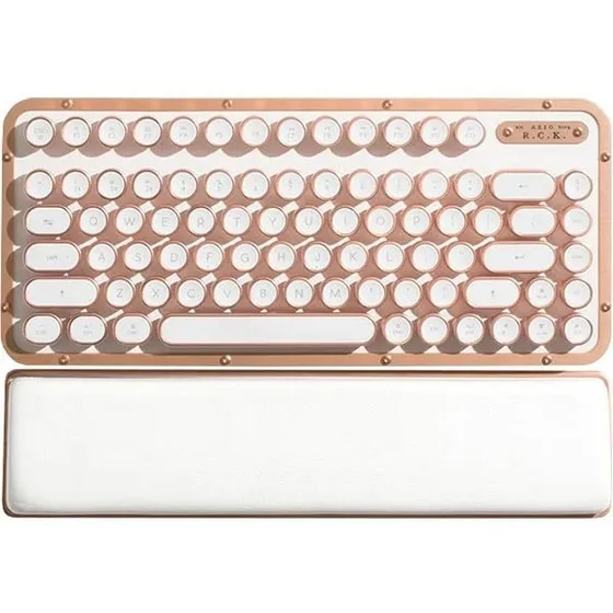 Teclado Azio Retro Classic Luminoso Bluetooth + Reposamanos