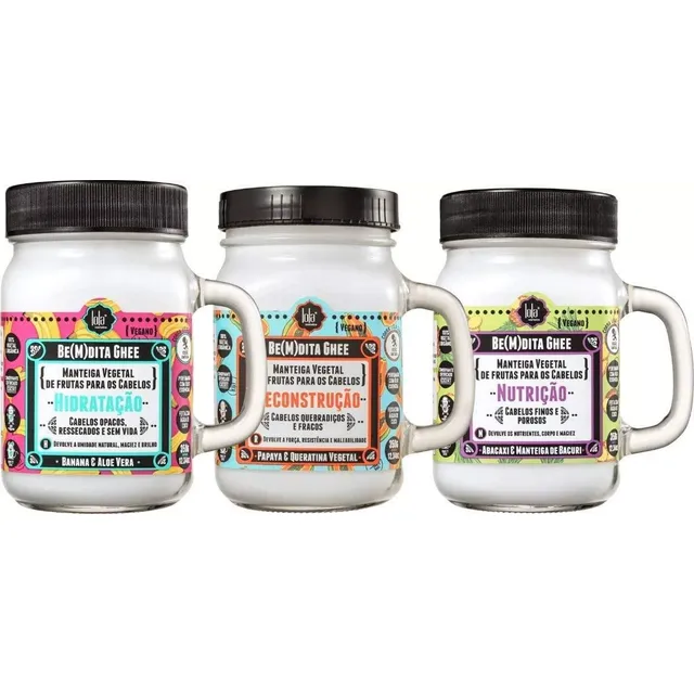 Kit Lola Cosmetics Bendita Ghee Cronograma Capilar 3 X 350g