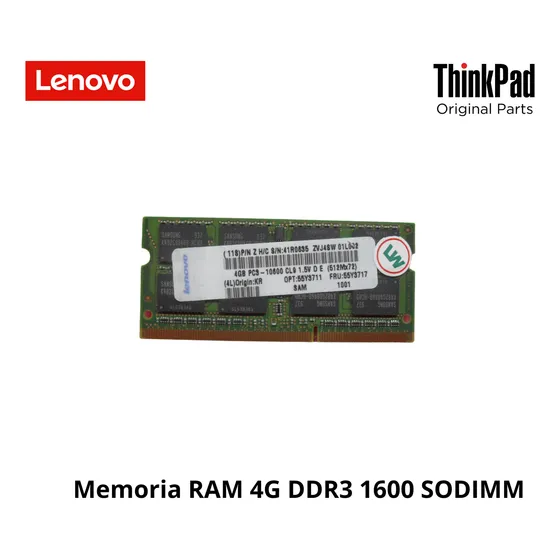 Lenovo Memoria 4g Ddr3 1600 Sodimm P/n 55y3717