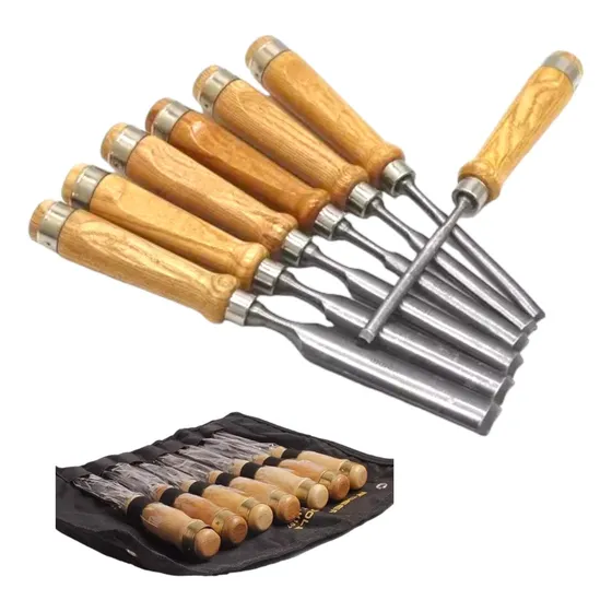 Set Gubias 7 Pcs Torno Madera Tallado Carpintero- En Oferta