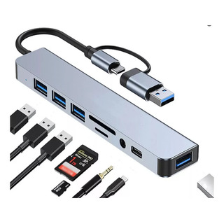 8 En 1, Multipuerto, Usb 3.0, Sd,hubs Múltiple En Uno Para 8 En 1, Multipuerto, Usb 3.0, Sd,hubs Múltiple En Uno Para