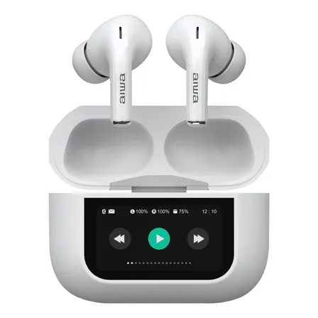 Auriculares In-ear Inalámbricos Aiwa Awtwsgprow Noise Cancelling Blanco